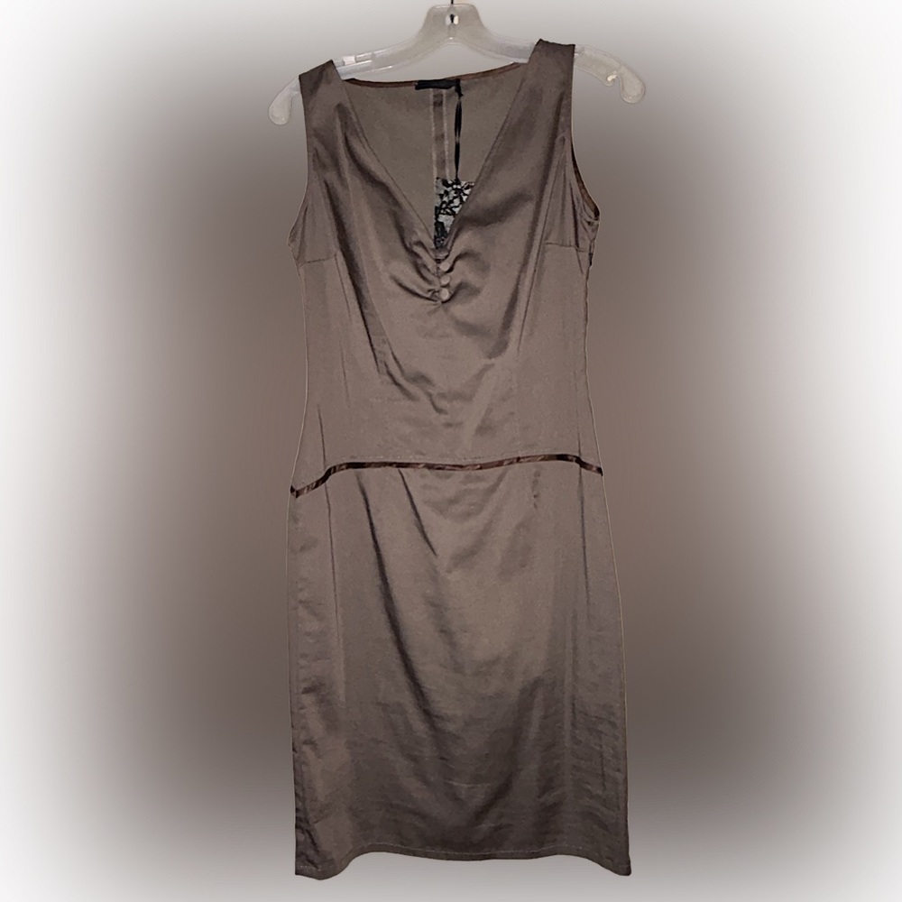 NEW Brown V Neck Sleeveless Dress